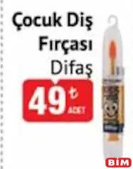 DİFAŞ ÇOCUK DİŞ FIRÇASI fiyat ve kampanya bilgisi